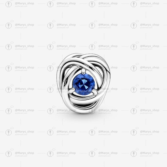 Pandora September Blue Eternity Circle Charm - Picture 2 of 5
